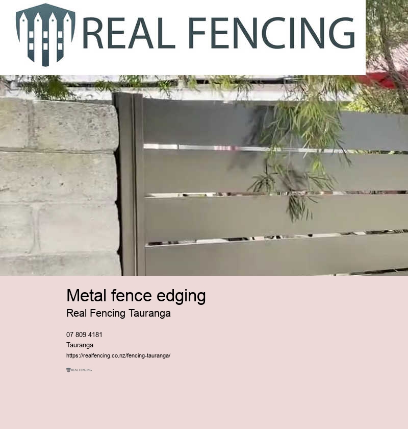 Metal fence edging