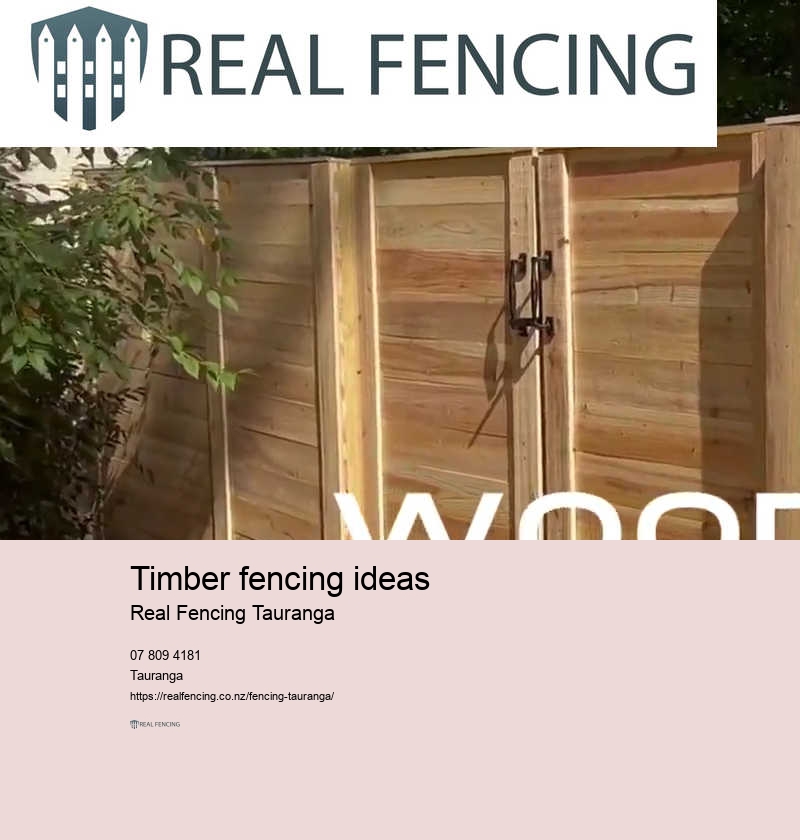 Timber fencing ideas